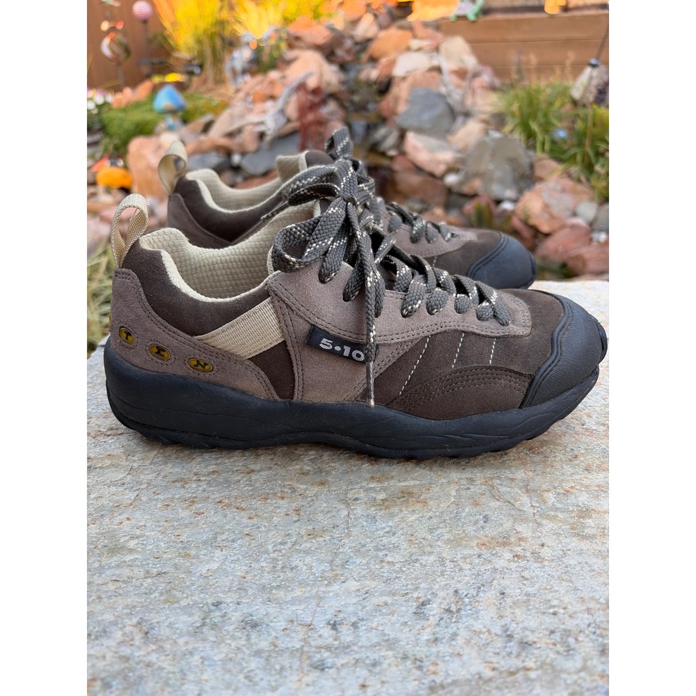 Five Ten 5.10 Women 9 Brown Suede Stealth Rubber Approach Hiking Shoes Sneakers